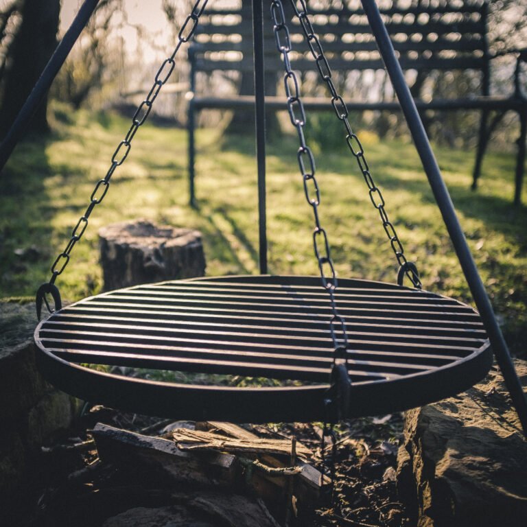 Hanging Grill for Campfire Tripod Gate Foot