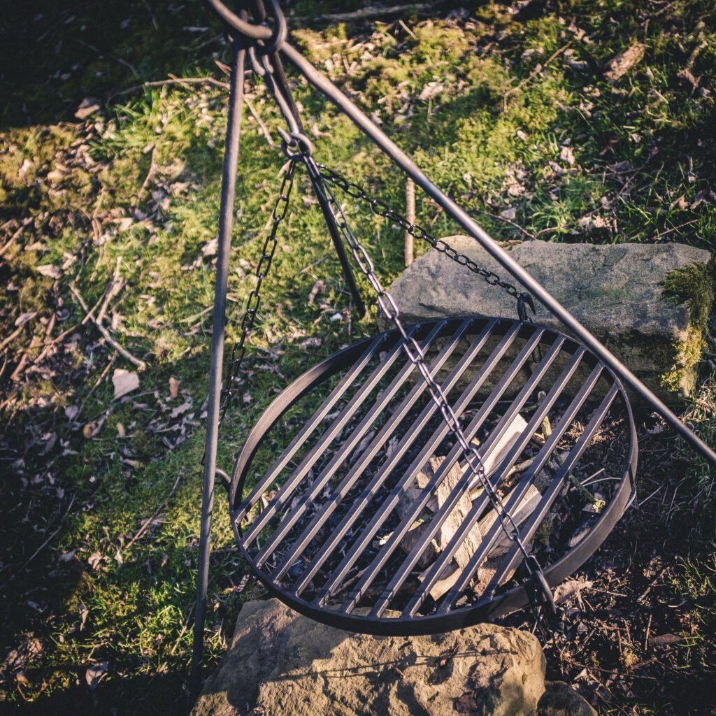 Hanging Grill for Campfire Tripod Gate Foot
