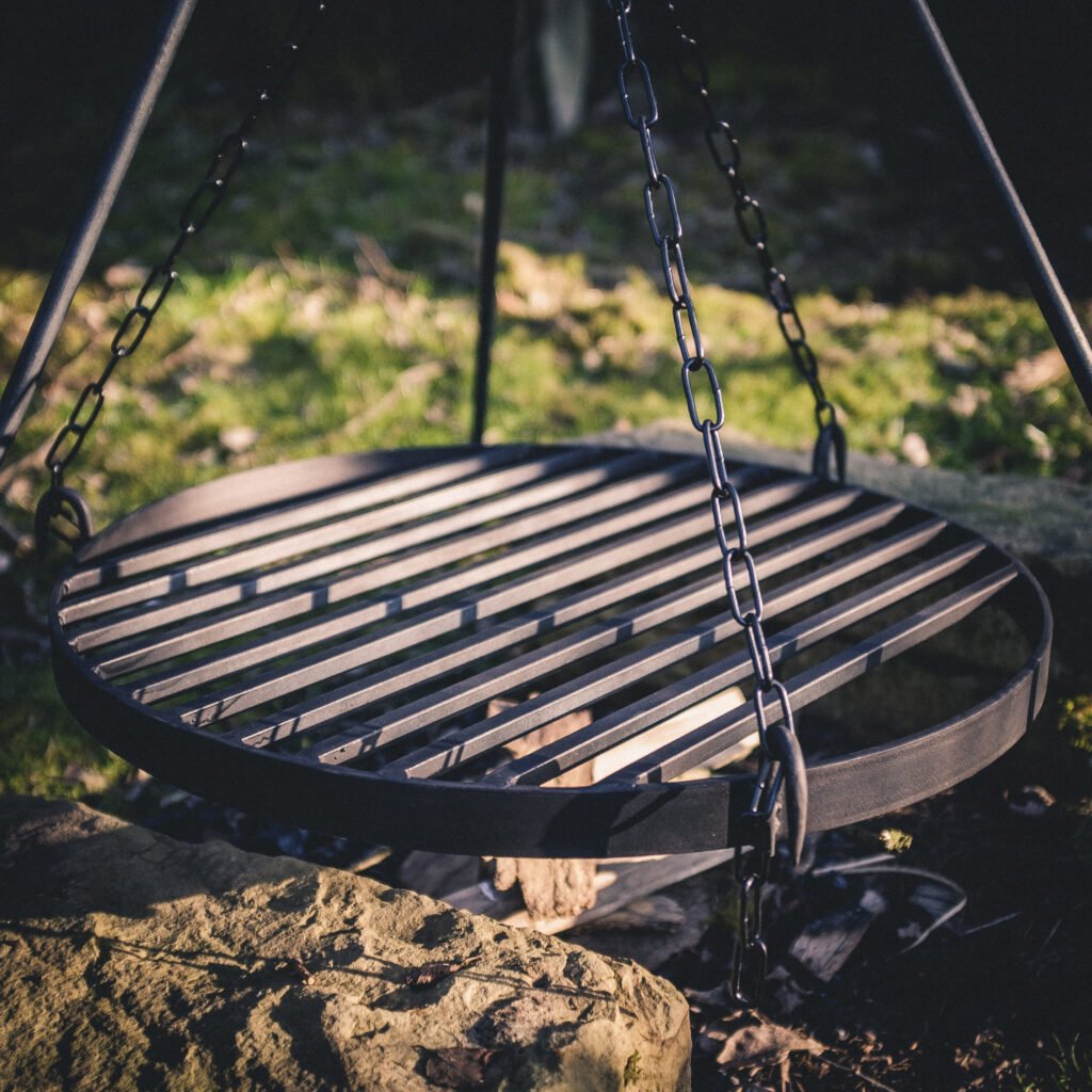 Hanging Grill for Campfire Tripod Gate Foot