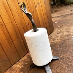 Hand Forged Hare Kitchen Roll / Toilet Roll Holder