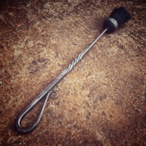 Hand Forged Rope Twist Fireplace Brush
