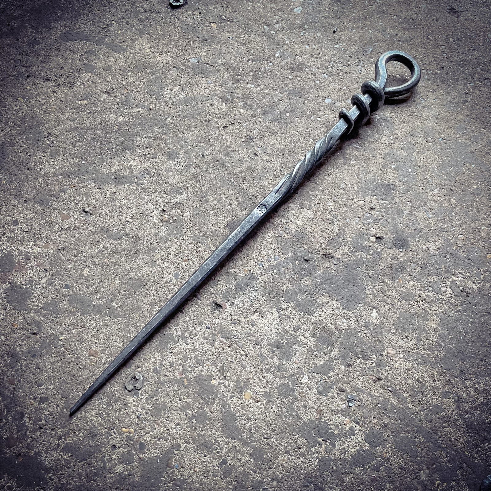 Hand Forged Mousetail Fire Poker