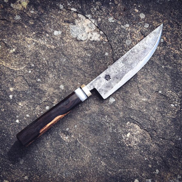 Bespoke Hand Forged Chef Knife - Macassar Ebony 150mm
